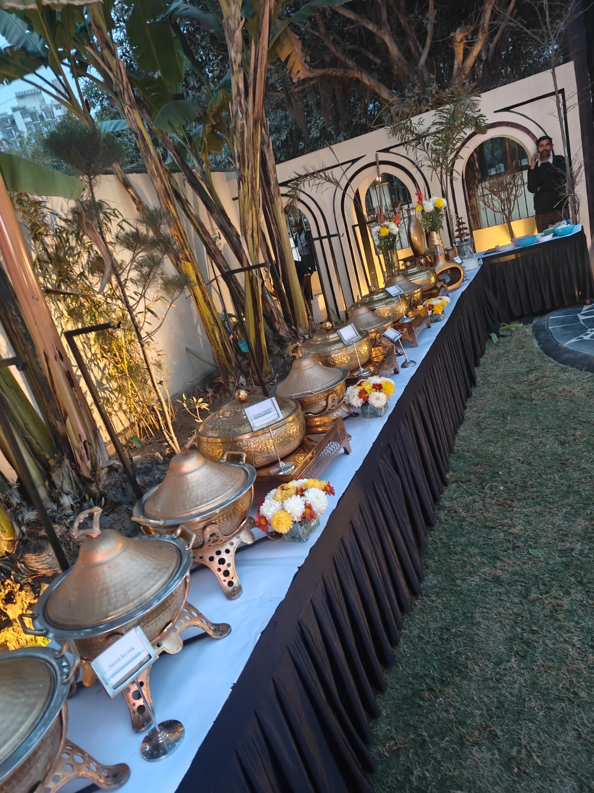 Wedding buffet setup